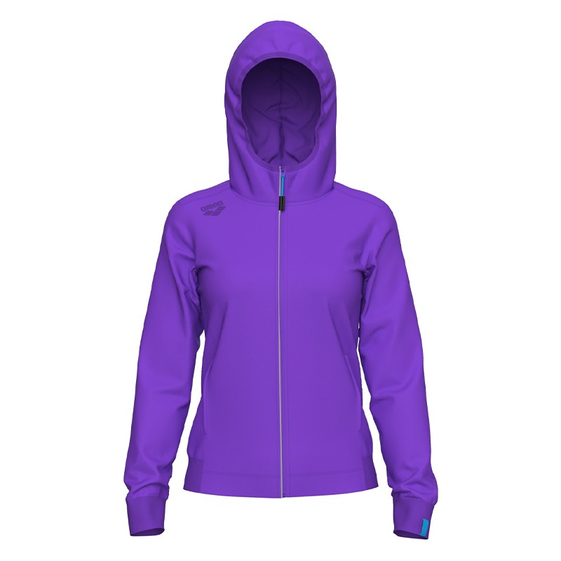 W TEAM PANEL HOODED JACKET - FEMME violet Color