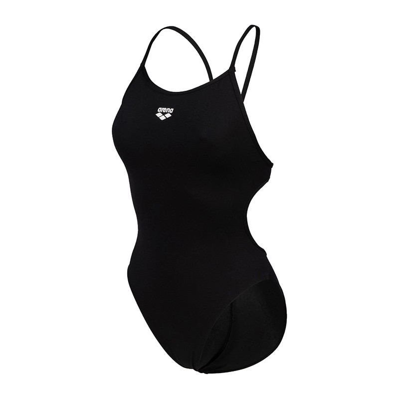 W SWIMSUIT LACE BACK SOLID - Noir Color
