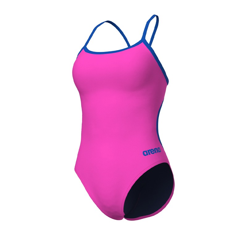 W SWIMSUIT LACE BACK SOLID