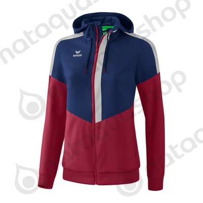 VESTE A CAPUCHE TRACKTOP SQUAD - FEMME new navy/bordeaux/silver grey