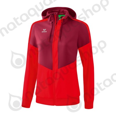 VESTE A CAPUCHE TRACKTOP SQUAD - LADIES burgundy/red