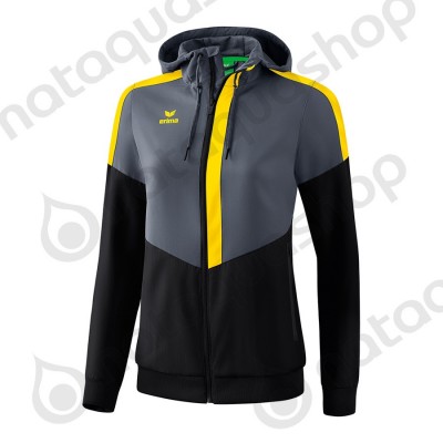 VESTE A CAPUCHE TRACKTOP SQUAD - FEMME slate grey/black/yellow