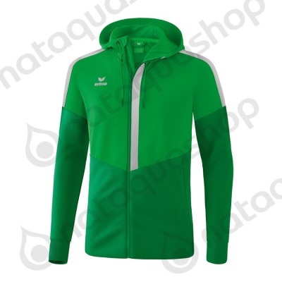 VESTE D'ENTRAINEMENT A CAPUCHE SQUAD - ADULT fern green/smaragd/silver grey