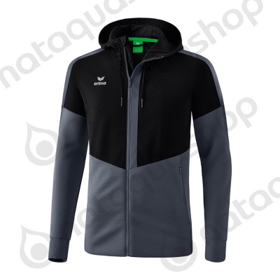 VESTE D'ENTRAINEMENT A CAPUCHE SQUAD - ADULTE black/slate grey