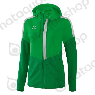 VESTE D'ENTRAINEMENT A CAPUCHE SQUAD - FEMME fern green/smaragd/silver grey