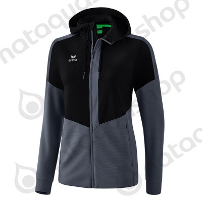 VESTE D'ENTRAINEMENT A CAPUCHE SQUAD - LADIES black/slate grey