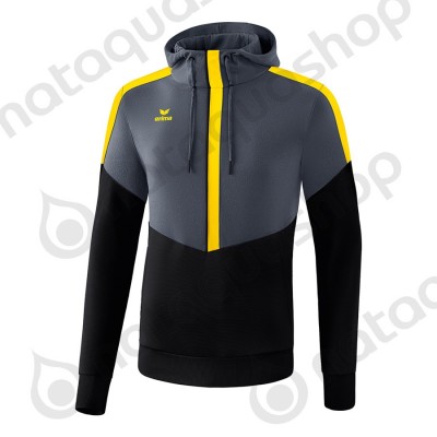 SWEAT A CAPUCHE SQUAD - JUNIOR slate grey/noir/jaune