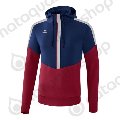 SWEAT A CAPUCHE SQUAD - ADULTE new navy/bordeaux/silver grey