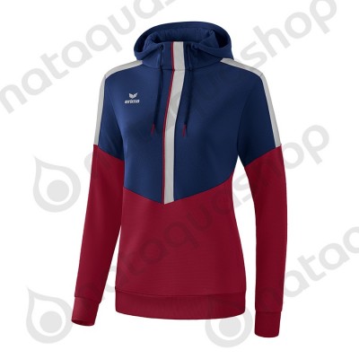 SWEAT A CAPUCHE SQUAD - LADIES new navy/bordeaux/silver grey