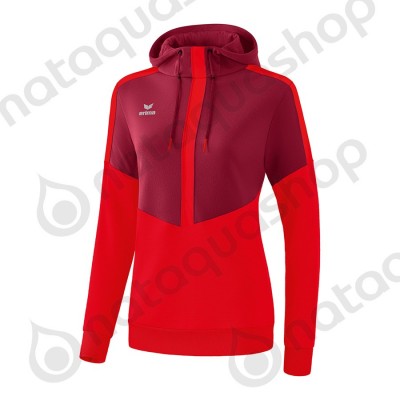 SWEAT A CAPUCHE SQUAD - LADIES burgundy/red