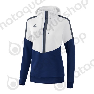 SWEAT A CAPUCHE SQUAD - LADIES white/new navy/slate grey