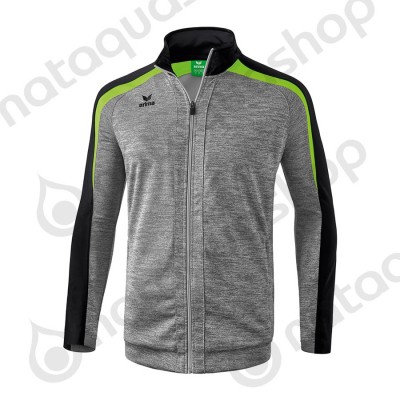 VESTE D'ENTRAINEMENT LIGA 2.0 - ADULT gris chiné/noir/green gecko