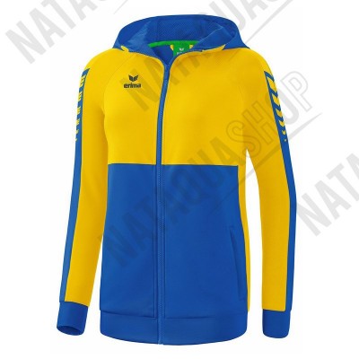 VESTE D'ENTRAINEMENT SIX WINGS A CAPUCHE - HOMME new royal/jaune