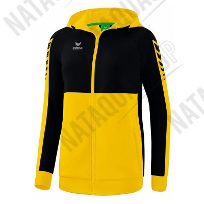 VESTE D'ENTRAINEMENT SIX WINGS A CAPUCHE - WOMAN yellow/black