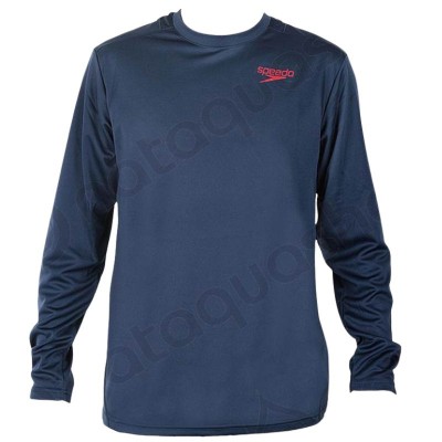 ILIAS UNISEX TECHNICAL LS-SHIRT Bleu marine