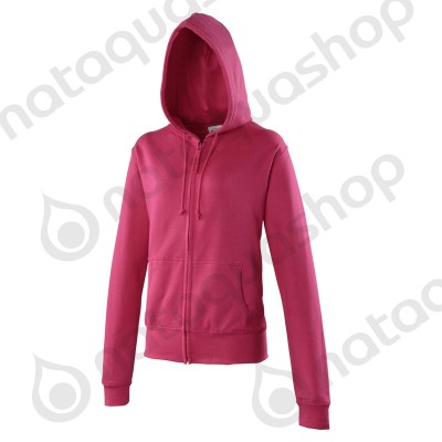 Sweat-shirt zippé FEMME - JH055 Hot Pink