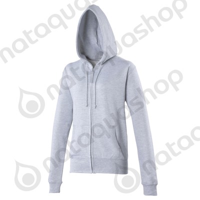 Sweat-shirt zippé FEMME - JH055 Heater Grey