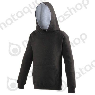 Sweat-shirt à capuche Enfant - JH03J noir/gris