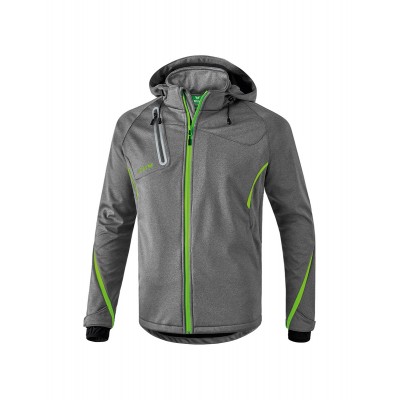 VESTE SOFTSHELL FONCTION HOMME grey melange/green gecko