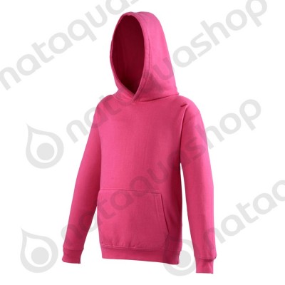 JH01J - JUNIOR SWEAT A CAPUCHE COLLEGE Hot Pink