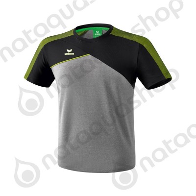 TEE-SHIRT PREMIUM ONE 2.0 - MEN gris chiné/noir/lime pop