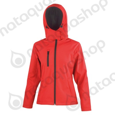 VESTE SOFTSHELL A CAPUCHE R230F - FEMME Rouge