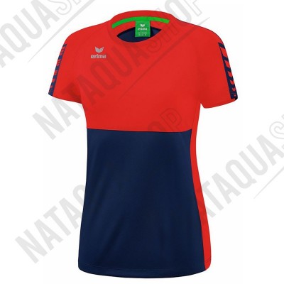 T-SHIRT SIX WINGS - FEMME new navy/rouge