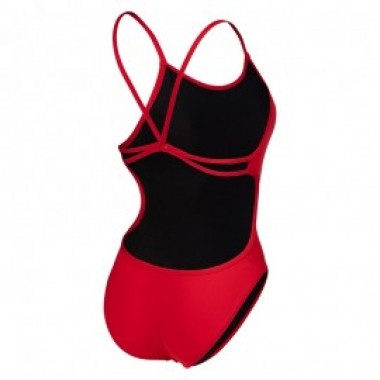 W SWIMSUIT LACE BACK SOLID - Rouge - photo 1