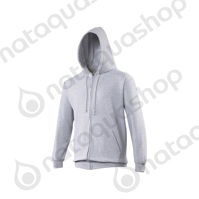 Sweat-shirt with zip Male - JH050 Heater Grey